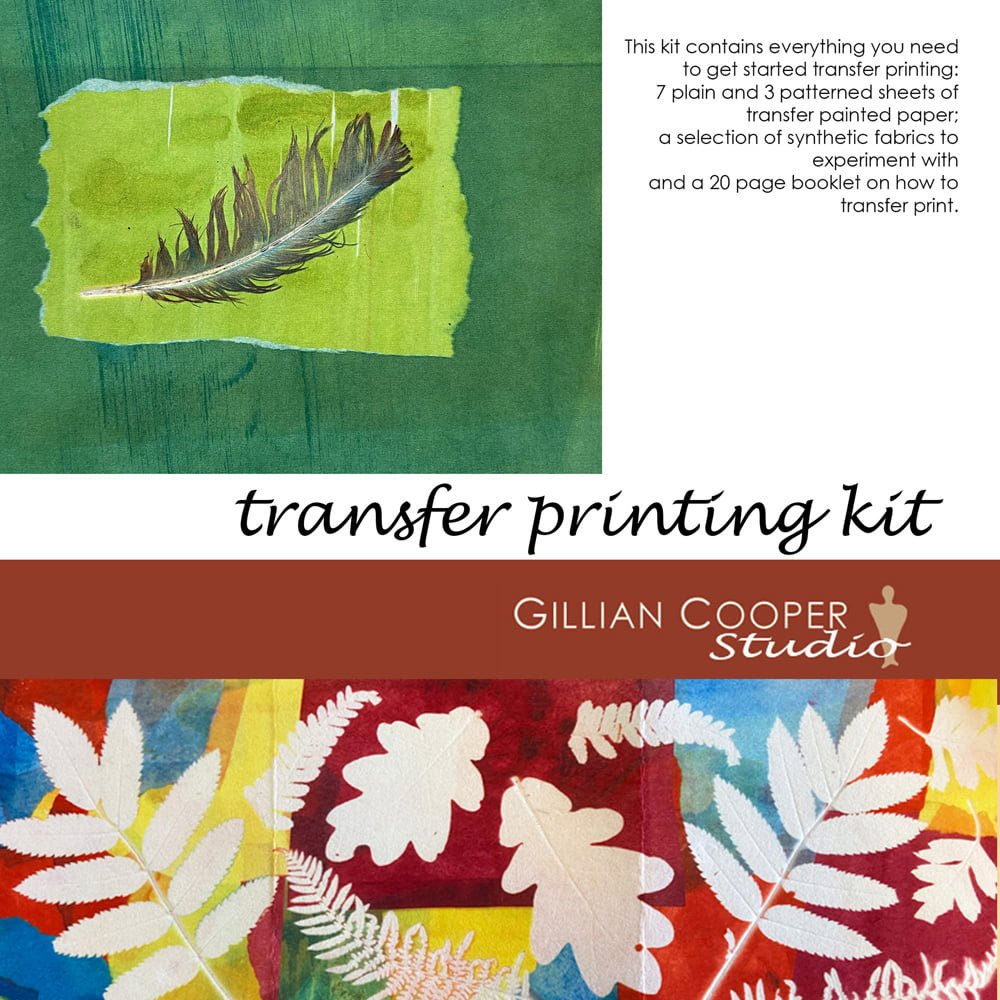 Transfer Printing Kit Pre-Painted Papers - Gillian Cooper Studio