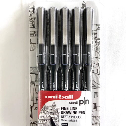fineline black permanent pens